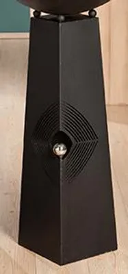 Zdjęcie produktu dla Gilde Metall Ständer zu 68064 schwarz, konisch, Edelstahlkugel L= 27 cm B= 27 cm H= 93cm cm