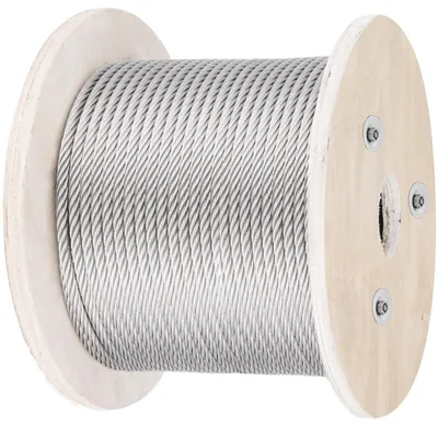 Produktbild von Drahtseil Edelstahl 316 4 mm, Stahlseil 1x19 Litzen, Edelstahldrahtseil poliert, Kabelgeländer Seil | 152 m | Bruchlast 1496 kg
