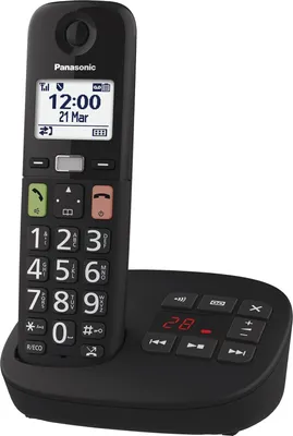 Obrázek produktu pro Panasonic KX-TGU130EXB, Analog/DECT telefon, Bezdrátové sluchátko, Černá