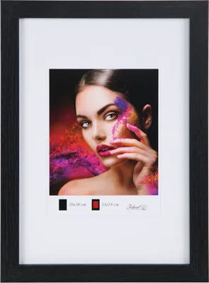 Produktbild von Holz Bilderrahmen Lifestyle Plexi Foto Rahmen Collage Wanddeko Poster HR-25 - Farbe: Schwarz | Format: 50x70