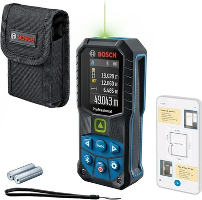 Obrázek produktu pro Laserový dálkoměr Bosch GLM 50-27 CG Professional, zelený laser, Bluetooth, IP65, měřicí rozsah do 50 m