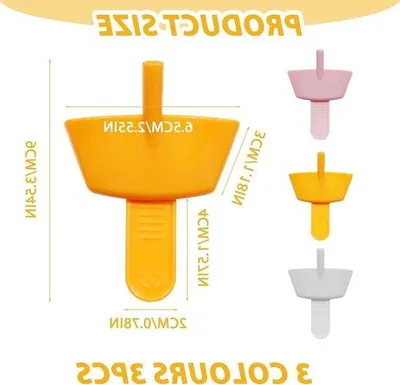 Immagine prodotto di Set di 3 stampi per cubetti di ghiaccio in silicone - Senza BPA e facili da pulire - Per bambini, con manici.