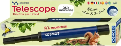 Produktbild von KOSMOS Telescope INT, Teleskop, Experimentierkasten, 30fach Vergrößerung, Kinder, ab 8 Jahren, 617585