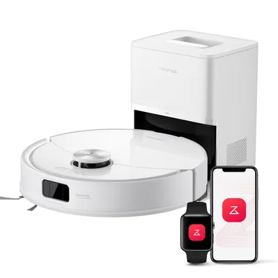 Produktbild von roborock Q10 S5+ Saugroboter mit Wischfunktion, 10.000 Pa, Dual Anti-Tangle System, Auto Lifting Mopping, Ideal für Tierhaare, Teppiche (Weiß)
