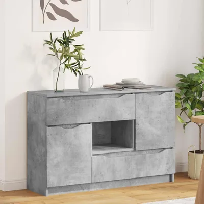 Immagine prodotto di vidaXL Credenza grigio cemento 100 x 30 x 65,6 Materiale a base di legno