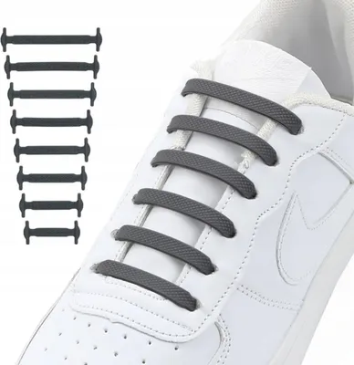 Produktbild von Elastische Schnürsenkel - ohne Binden - für Schuhe - Silikon-Schnürsenkel - Gummi - Grau