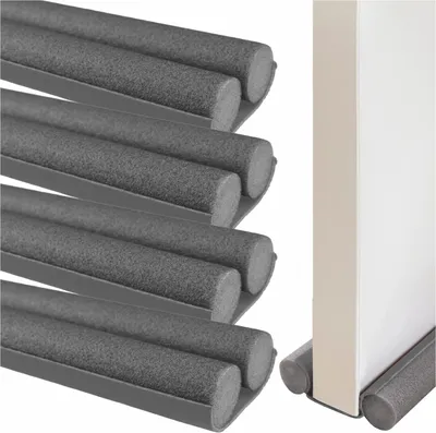 Obrázek produktu pro Těsnění pod dveře okna pěnové dvojité akustické proti průvanu a hmyzu 90 cm Sada 4 kusy, šedé