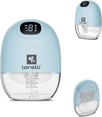 Immagine prodotto di Tiralatte elettrico Lorelli Alice 140ml Cavo USB 9 livelli 3 modalità Display LED blu