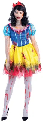 Produktbild von Smiffys Zombie-Kostüm „Apfelprinzessin“, Halloween-Kostüm für Erwachsene, Größe L UK 16-18