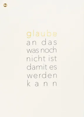 Produktbild von Goldknopfkarte "Glaube an das"