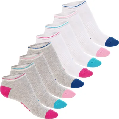 Produktbild von Footstar Söckchen mit Motiven für Damen (8 Paar) – kleine, kurze und niedliche Söckchen mit Motiven – grau, mehrfarbig