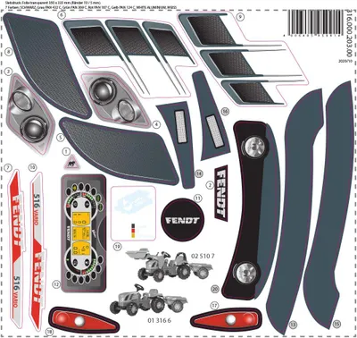 Produktbild von Rolly Toys Sticker Aufkleber für rollyKid Fendt