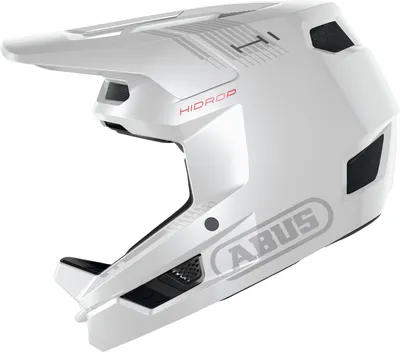 Zdjęcie produktu dla Kask zjazdowy ABUS HiDrop - kask pełnotwarzowy z certyfikatem ASTM i zewnętrzną skorupą ABS do MTB: downhill, enduro i bike park - dla dorosłych i nastolatków - biały, rozmiar L (59-60 cm)