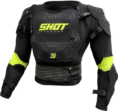 Zdjęcie produktu dla Kurtka ochronna Shot Racegear Optimal 2.0 – czarno-neonowa – rozmiar S
