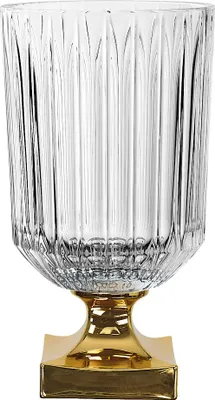 Produktbild von NACHTMANN 104160 MINERVA Vase mit Fuß GOLD 32 cm