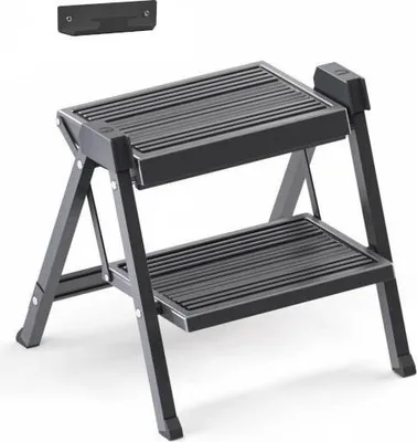 Produktbild von Hailo Klappleiter 4410001 Stepfix 2stufig Trittleiter mit Wandhaken