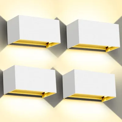 Zdjęcie produktu dla Kingwen 20W LED lampa ścienna 4 sztuki 3000K ciepła biała IP65 regulowana