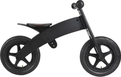 Produktbild von Bandits & Angels Holz-Laufrad Schwarz Bandit 2 in 1 Schwarz ab 2 Jahren – Wendbarer Rahmen – Höhenverstellbarer Sattel – Holz-Laufrad – für Jungen und Mädchen