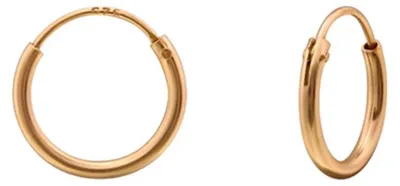 Produktbild von Kleine Creolen Silber 925 Ohrringe grau, roségold Roségold 10 mm