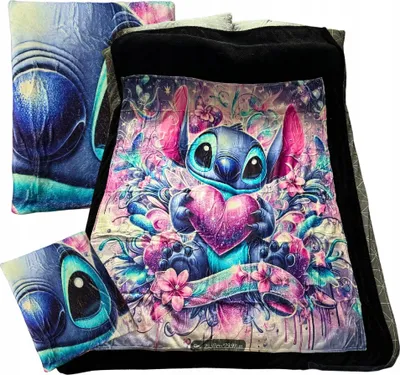 Produktbild von Lilo und Stitch Decke Winter Warm Fleece Stitch Überwurf 130x150