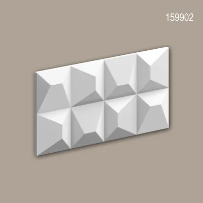 Produktbild von Profhome 159902 3D Wandpaneel Wandvertäfelung Akustikpaneel 45 x 22,5 cm