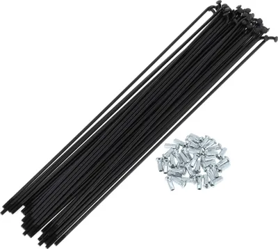 Produktbild von Fahrradspeichen 12G 240mm Länge Fahrradrad Speichen Kohlenstoffstahl Schwarz 1 Satz