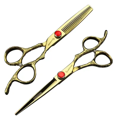 Immagine prodotto di Set di forbici da parrucchiere, 6/7 pollici, acciaio 440C, forbici professionali per parrucchieri per taglio capelli, confezione da 2 pezzi