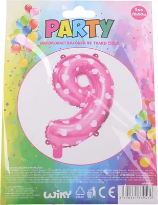 Immagine prodotto di Pallone gonfiabile - numero 9 rosa