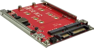 Produktbild von ROLINE M.2 zu SATA III SSD H/W Adapter, 2x M.2 NGFF SSD, Boot- und RAID-fähig
