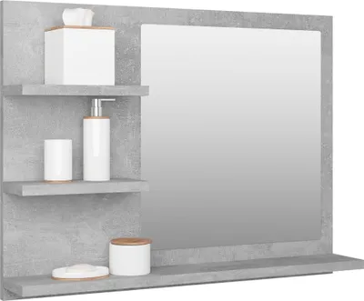 Produktbild von Hochwertigen Möbel Spiegelschränke - Grau Badspiegel Betongrau 60x10,5x45cm Holzwerkstoff NEU3789850