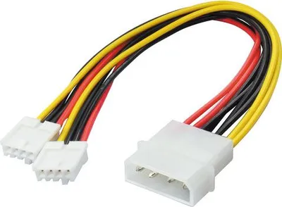 Produktbild von Stromkabel intern St. 5,25"/2xBuchse 3,5" 0,2m
