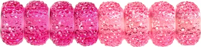Produktbild von Großlochperle "Sunshine", 8er-Set, ca. 12 x 6 mm Fuchsia/Rosé