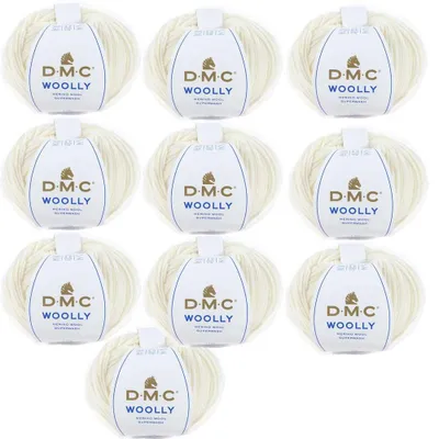 Immagine prodotto di 10 gomitoli di lana DMC "Woolly" in Lana – 100% lana australiana, 488 (colore 3)