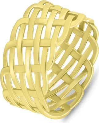 Produktbild von Massiver vergoldeter Ring RI065Y - Kreislauf: 52 mm