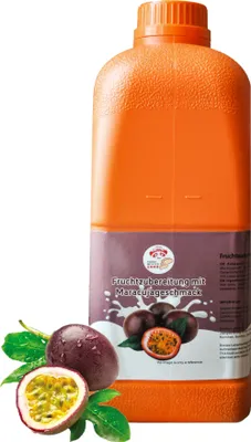 Produktbild von Fruchtsirup für Bubble Tee 2,5kg Maracuja/Passionsfrucht Konzentrat Sirup Bubble Tea Set Getränkesirup - 100 % Vegan Glutenfrei Alkoholfrei