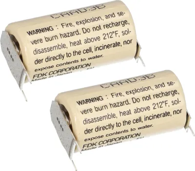 Produktbild von 2x FDK Lithium 3V Batterie CR 17335SE 2/3A - Zelle 2/1 pin ++/-