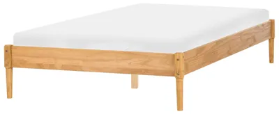 Obrázek produktu pro BELIANI Postel světle hnědá borovicové dřevo 140 x 200 cm bez čela s lamelovým roštem přírodní skandinávský styl ložnice