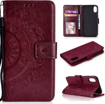 Image de Coque à rabat pour téléphone Xiaomi Redmi 9A, étui de protection, motif mandala