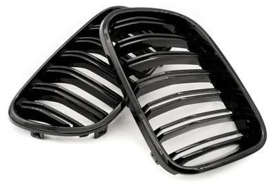Zdjęcie produktu dla Osłona chłodnicy BMW X3 F25, podwójna, czarna z połyskiem