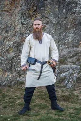 Produktbild von Tunika mit Bordüre Natur "Halvor" L