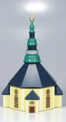 Produktbild von Tischdekoration Seiffener Kirche bunt Höhe 20cm NEU