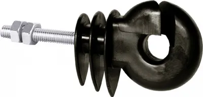 Produktbild von 50 Stück Ringisolator metrisch Gewinde 30 x 6mm schwarz für Eck- und Torsysteme