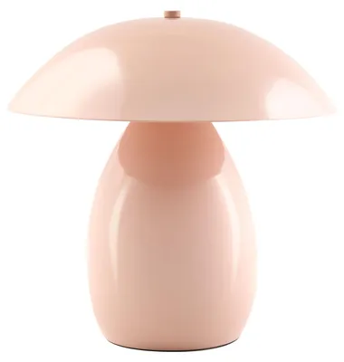 Produktbild von BELIANI Tischlampe Pastellrosa Metall 30 cm Hoch Pilzform mit Kabel Schalter Retro Stil Moderne Tischleuchte Nachttischlampe Schlafzimmer Wohnzimmer