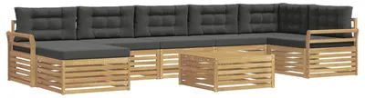 Productafbeelding van vidaXL Tuinset met 8 zitplaatsen, wit en antraciet