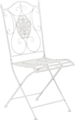 Produktbild von CLP Gartenstuhl Sibell Eisen, klappbar, verzierter Jugendstil weiß