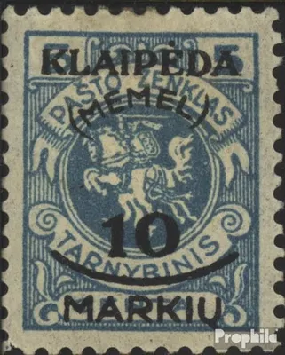 Produktbild von Briefmarken Memelgebiet 1922 Mi 124 mit Falz Klaipeda