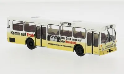 Produktbild von Brekina 50811 - 1/87 Mercedes O 305 Stadtbus, 1972, HHA - Trabrennbahn - Neu