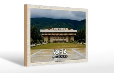 Produktbild von Holzschild Reise 30x20cm Sofia Bulgarien Historisches Museum