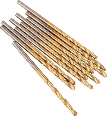 Imagen del producto de 10 brocas helicoidales micro de HSS, 2 mm, vástago recto, para taladro eléctrico