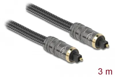 Produktbild von DeLOCK 86985, TOSLINK, Männlich, TOSLINK, Männlich, 3 m, Anthrazit